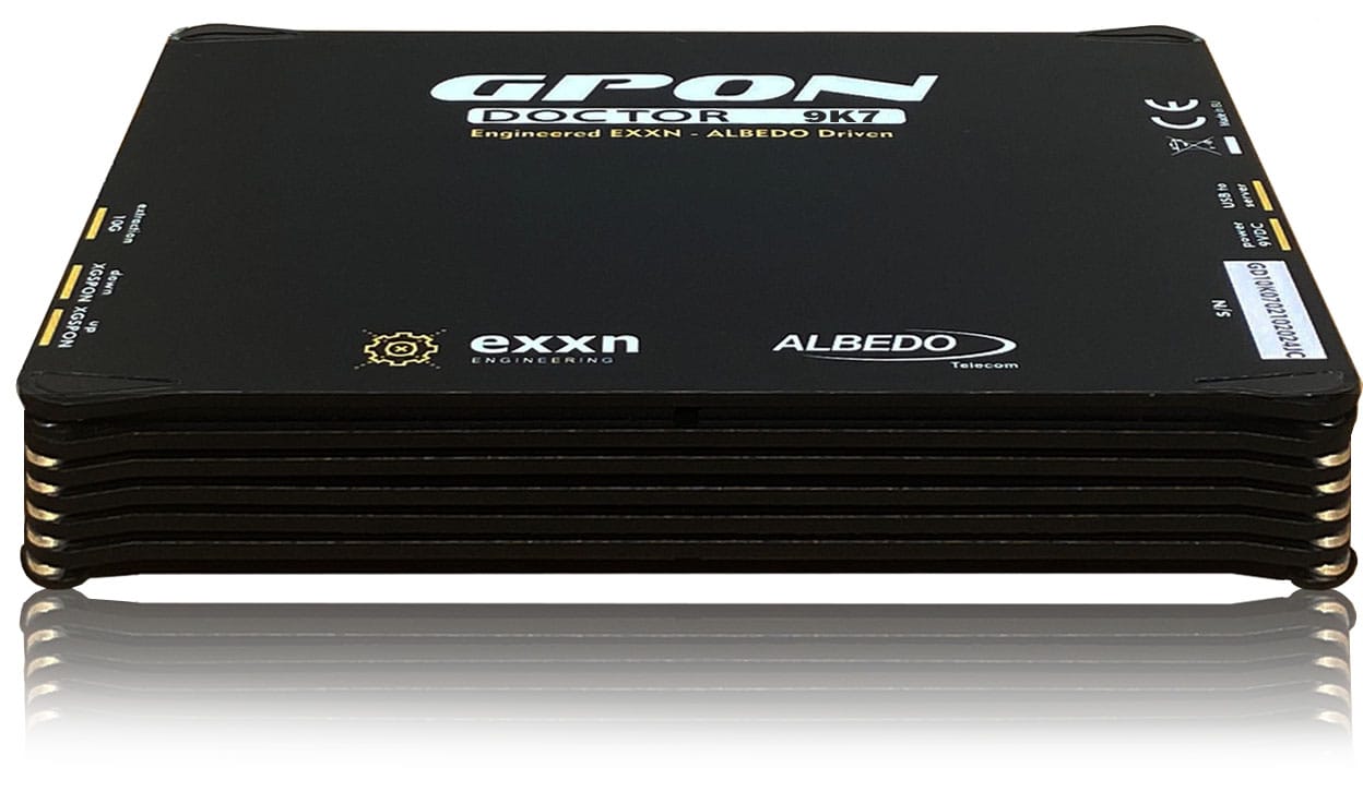 ALBEDO GPON Doctor 9k7 – przenośny analizator protokołu sieci XGS-PON (10G PON).