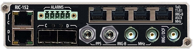 Interchangeable interface modules (RIC) – flexible configuration of time inputs and outputs.