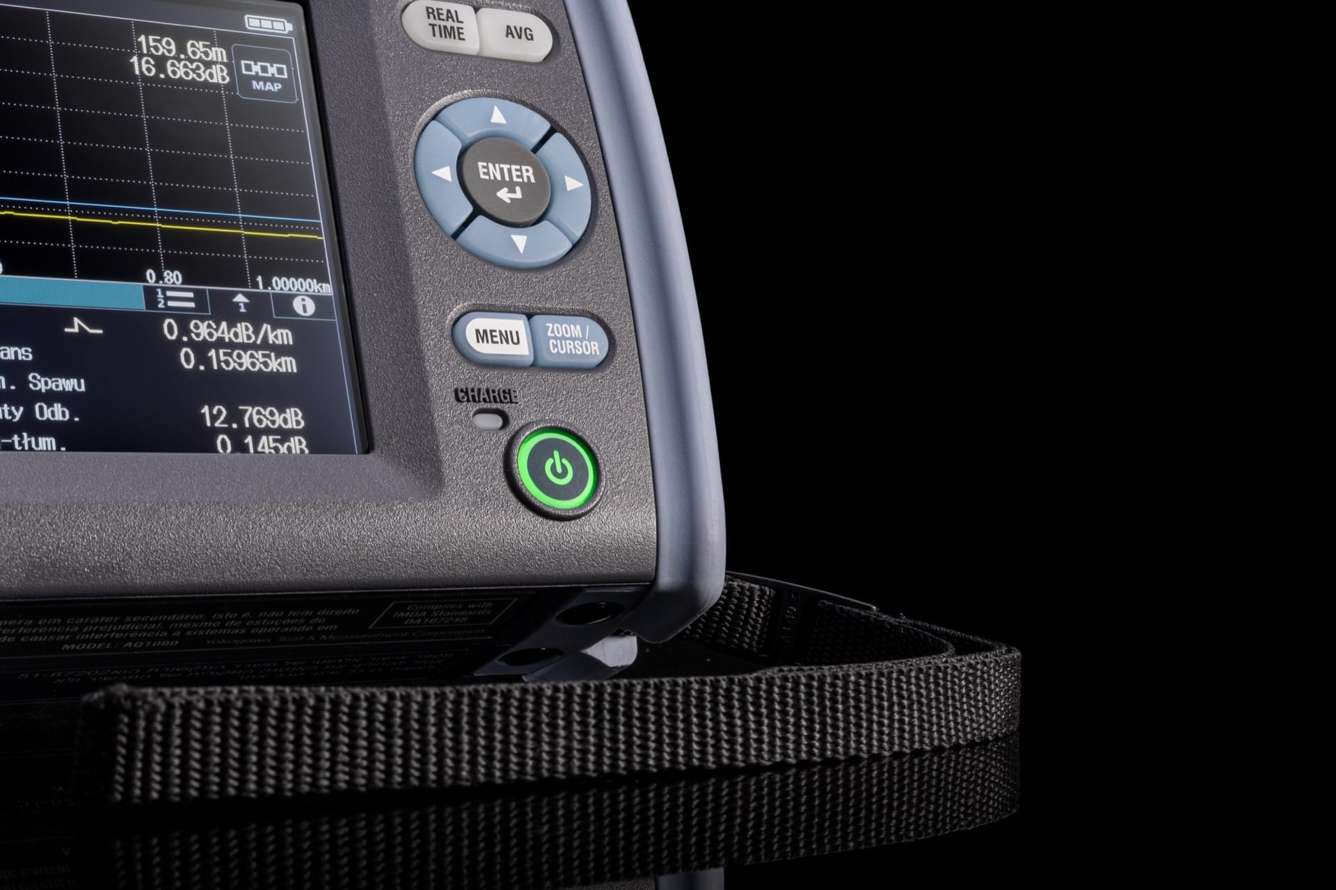 Yokogawa AQ1000 control keys and carrying strap