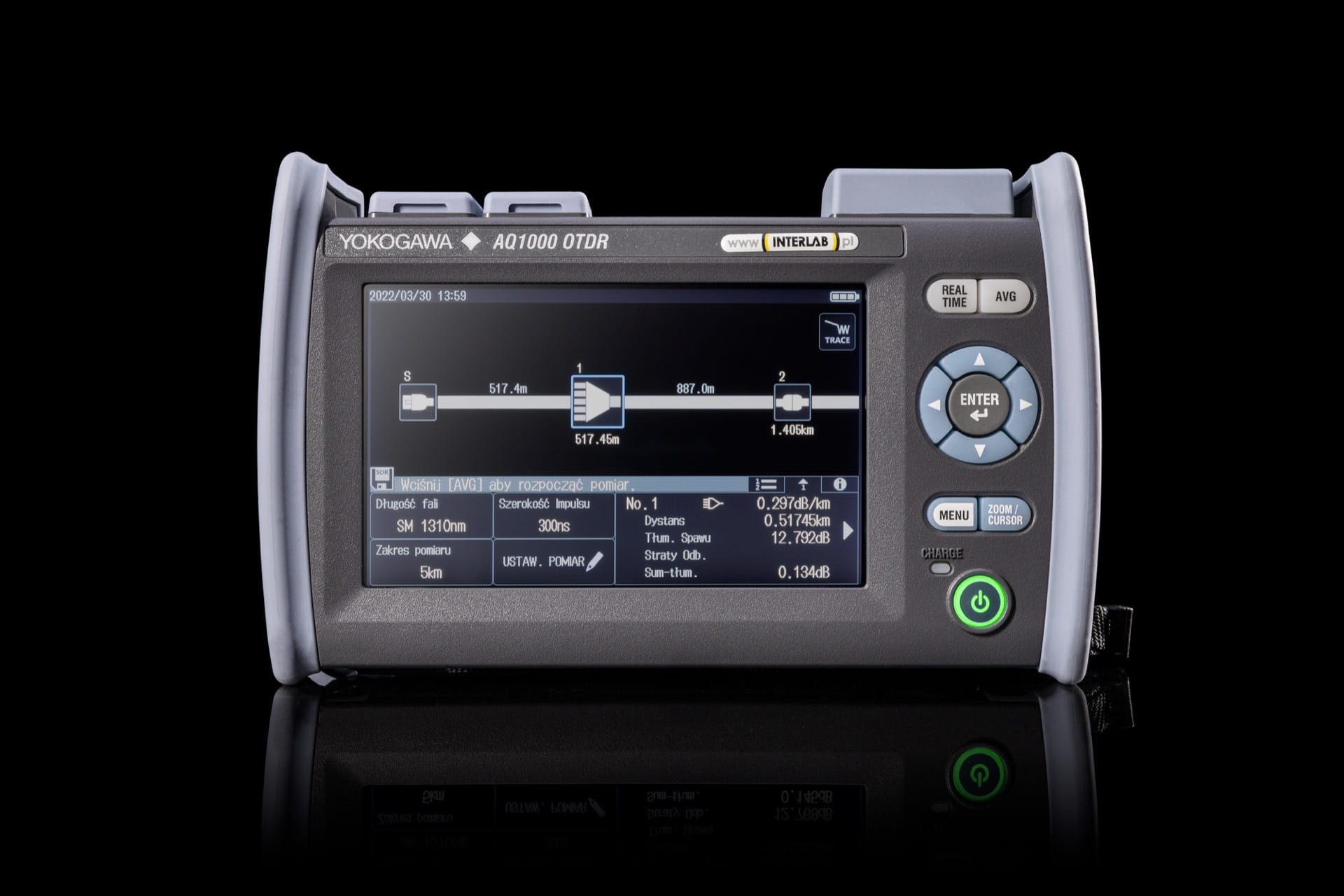 Front view of the Yokogawa AQ1000 OTDR